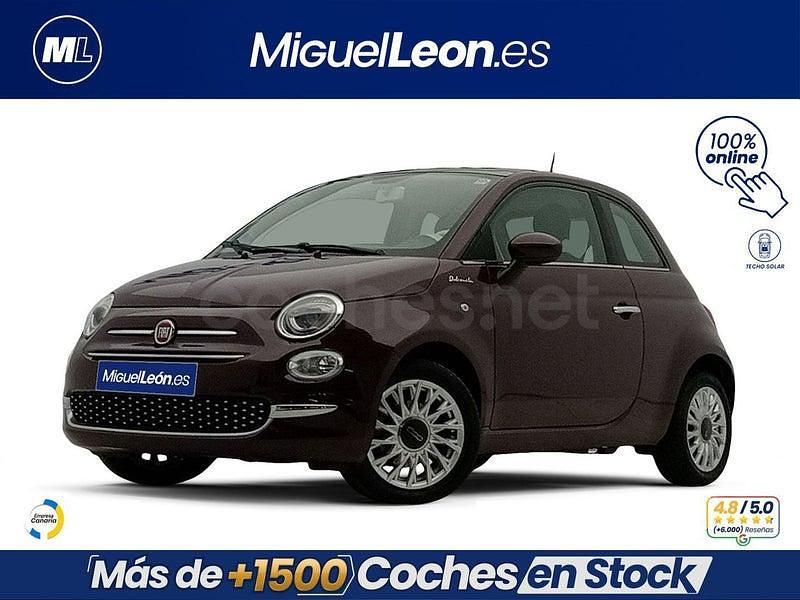 Granate Usado 2021 Fiat 500 Dolcevita Berlina | 9985 € (Precio justo) - Imagen 1/3
