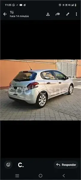 Usado Peugeot 208 Style 82 CV (60 kW) 2016 Gris / plata Utilitario
