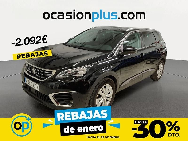 Negro Usado 2017 Peugeot 5008 Active SUV | 13.658 € (Buen precio) - Imagen 1/4