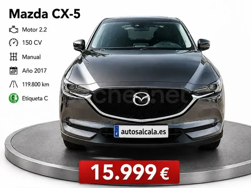 Usado Mazda CX-5 Style 150 CV (110 kW) 2017 Gris / plata SUV