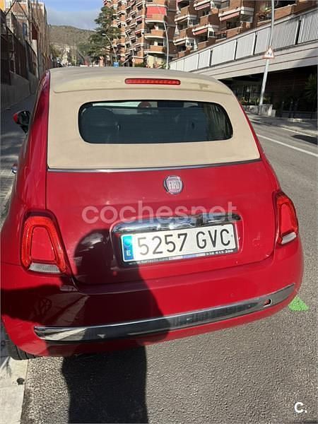 Usado Fiat 500C Lounge 100 CV (73 kW) 2010 Rojo Descapotable