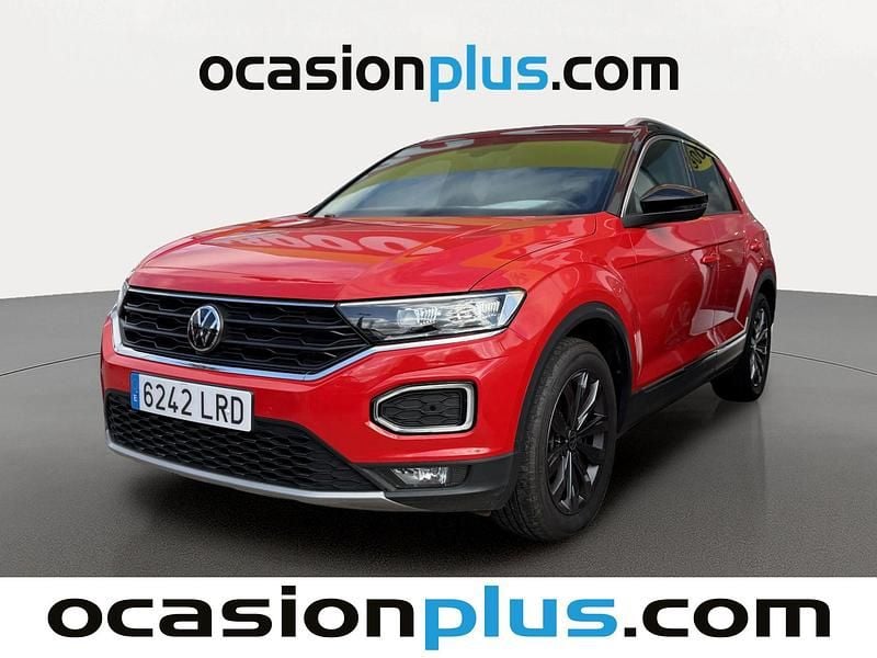 Rojo Usado 2021 VW T-Roc Sportline SUV | 20.900 € (Precio justo) - Imagen 1/4
