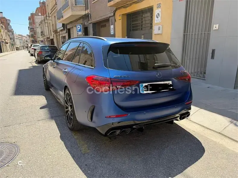 Usado Mercedes C63S AMG 680 CV (500 kW) 2023 Azul Familiar