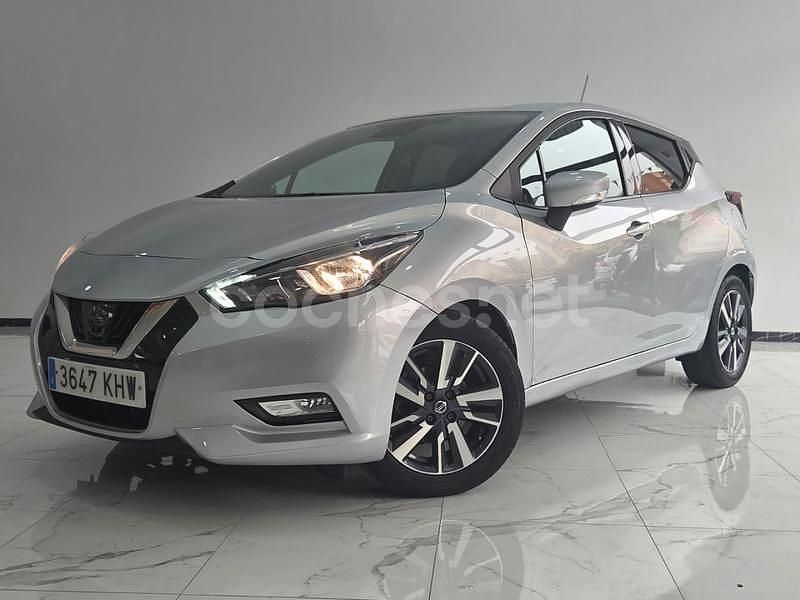 Gris / plata Usado 2018 Nissan Micra Acenta Berlina | 9890 € (Precio justo) - Imagen 1/3