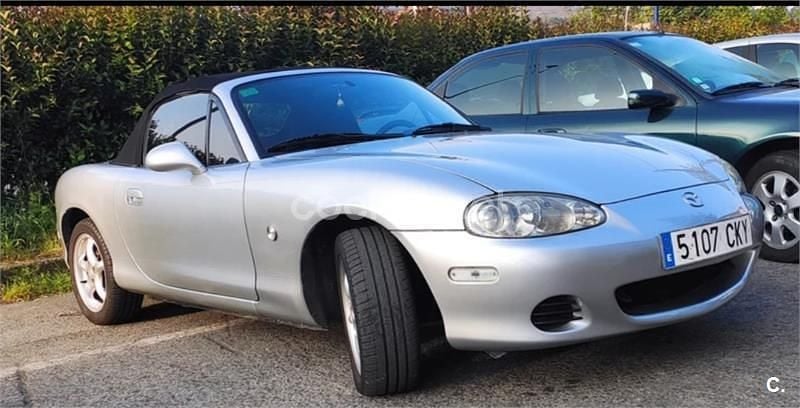Gris / plata Usado 2003 Mazda MX5 Active Descapotable | 7500 € (Buen precio) - Imagen 1/4