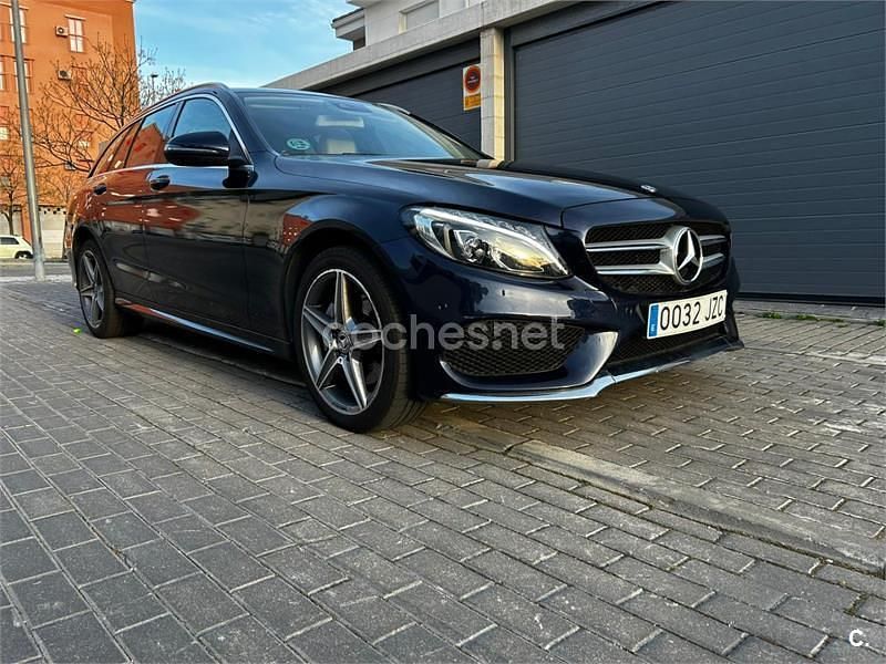 Occasion Mercedes C220 AMG line 170 PK (125 kW) 2017 Blauw Stationwagen