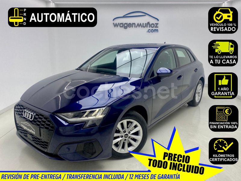 Azul Usado 2020 Audi A3 Sportback Utilitario | 24.900 € (Precio justo) - Imagen 1/4