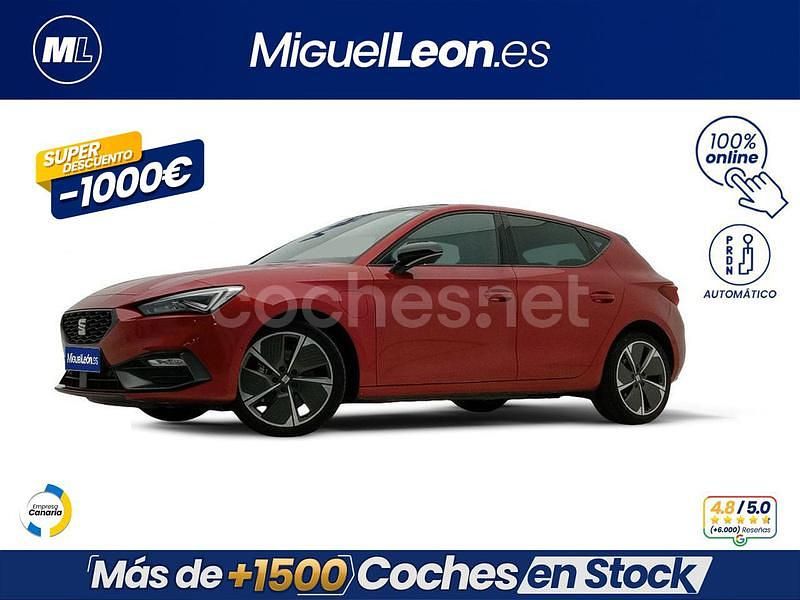 Usado Seat Leon FR 204 CV (150 kW) 2021 Rojo Berlina