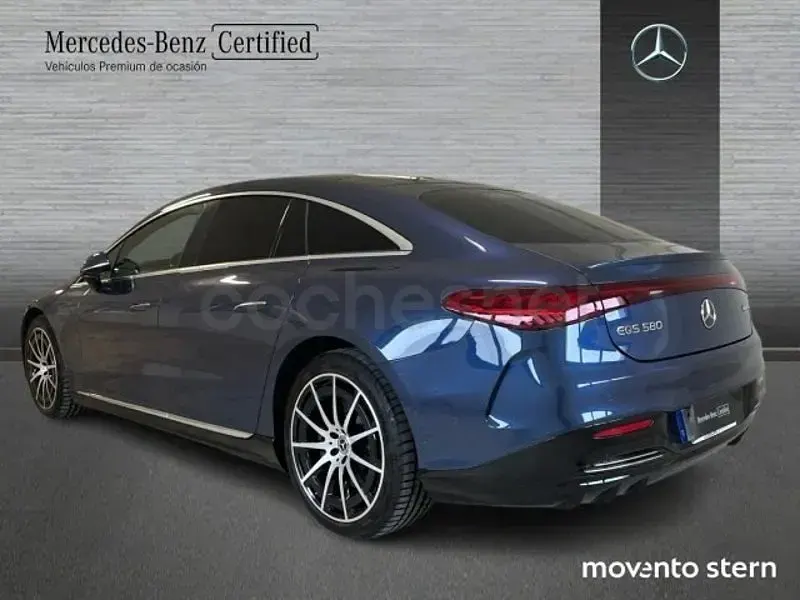 Usado Mercedes EQS580 AMG line 400 kW (544 CV) 2022 Azul Berlina