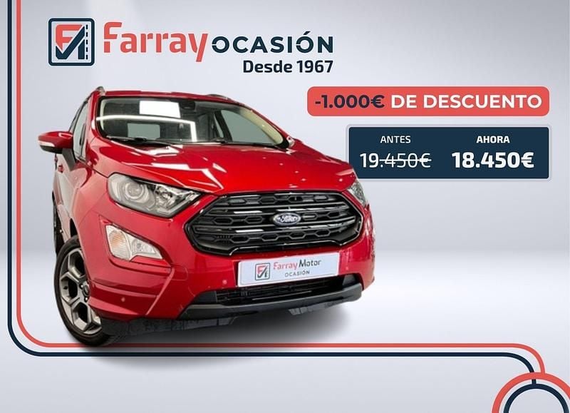 Rojo Usado 2022 Ford Ecosport ST-Line SUV | 18.450 € (Precio justo) - Imagen 1/4