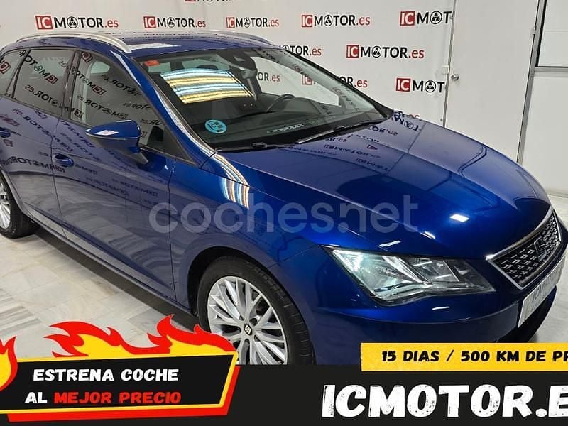 Usado Seat Leon Style 130 CV (95 kW) 2018 Azul Berlina