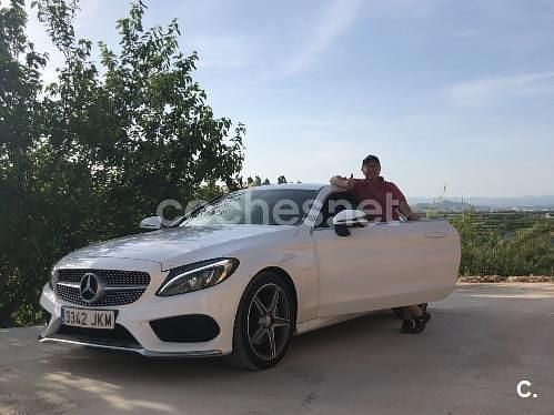Usado Mercedes C220 AMG line 170 CV (125 kW) 2016 Blanco Coupe