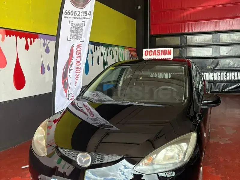 Usado Mazda 2 Active 75 CV (55 kW) 2009 Negro Utilitario