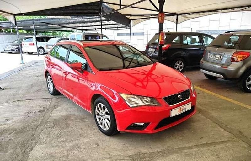 Brugt Seat Leon ST Reference 105 HK (77 kW) 2014 Rød Stationcar