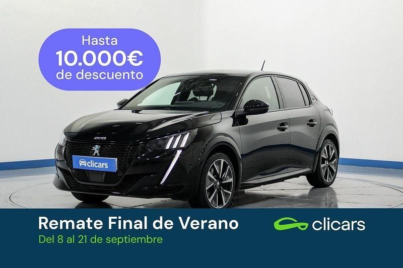 Negro Usado 2021 Peugeot e-208 GT Utilitario | 16.990 € - Imagen 1/4