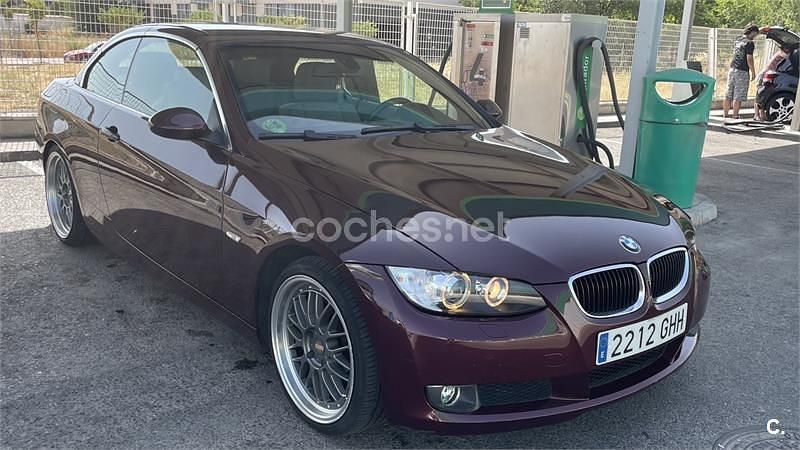 Granate Usado 2008 BMW 320 Cabriolet Descapotable | 11.000 € (Precio justo) - Imagen 1/4