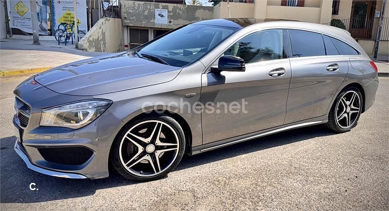 Gris / plata Usado 2015 Mercedes CLA250 Shooting Brake AMG line Familiar | 21.900 € (Super precio) - Imagen 1/4