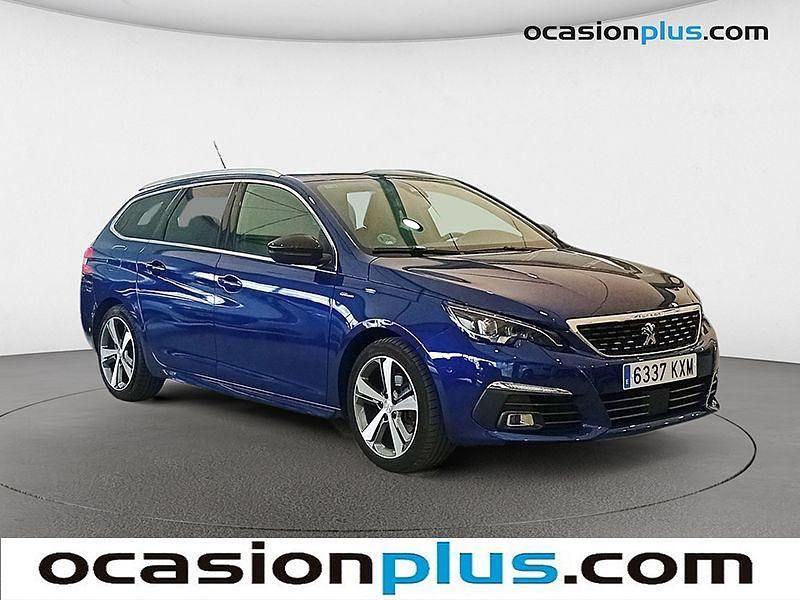 Usado Peugeot 308 SW GT-line 131 CV (96 kW) 2019 Azul Familiar