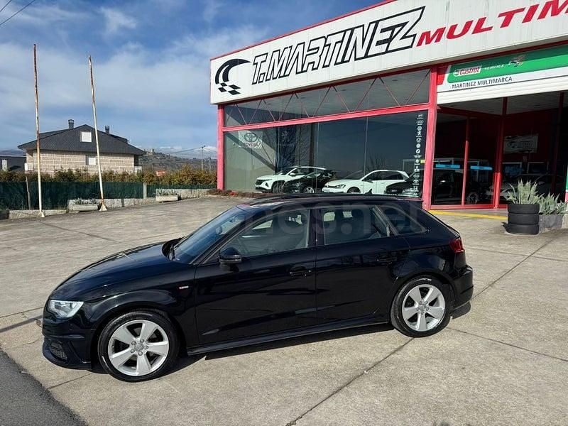Usado Audi A3 S-Line 105 CV (77 kW) 2014 Negro Berlina