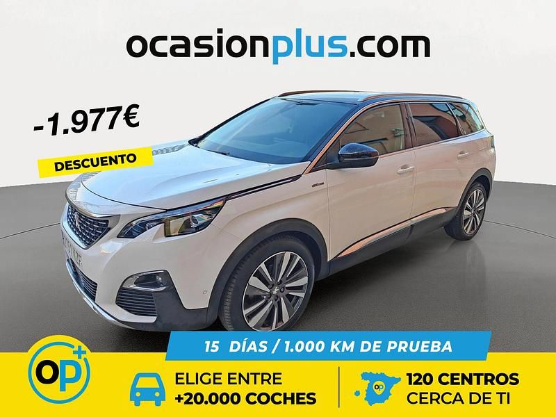 Blanco Usado 2019 Peugeot 5008 GT-line Monovolumen | 17.800 € (Precio justo) - Imagen 1/4