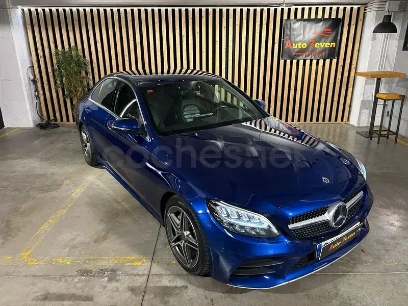 Usado Mercedes C200 160 CV (117 kW) 2019 Azul Berlina