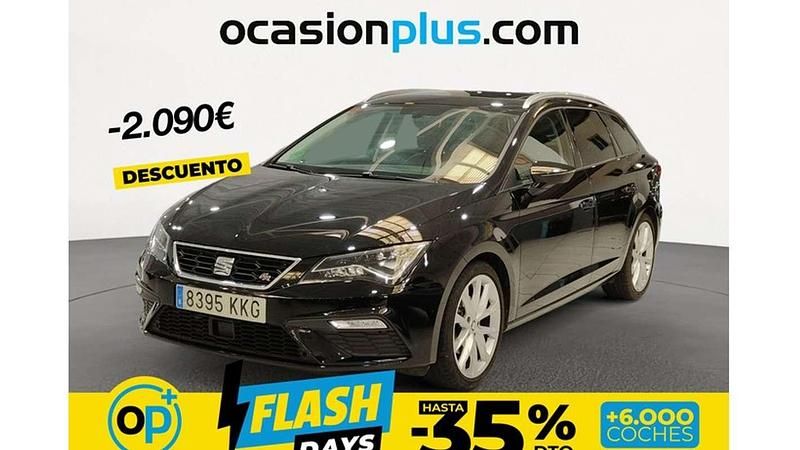 Usado Seat Leon ST FR 125 CV (91 kW) 2018 Negro Familiar