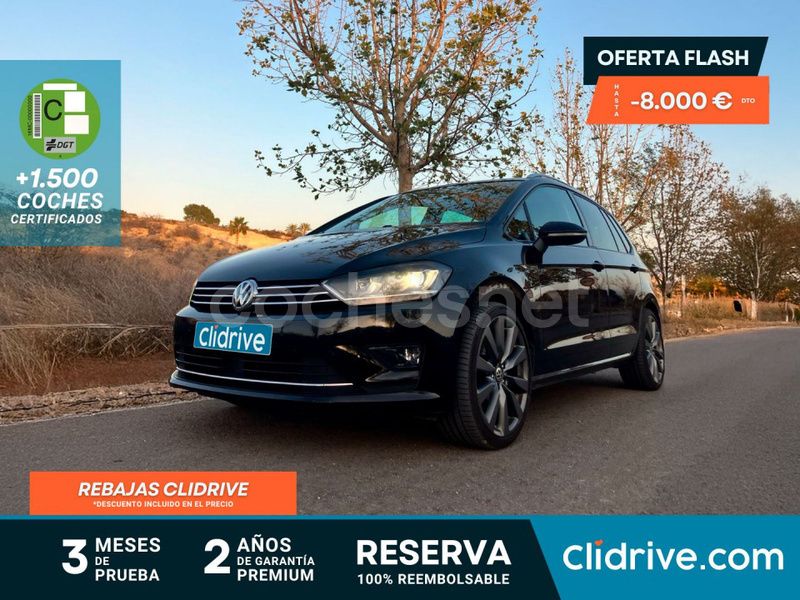 Negro Usado 2015 VW Golf Sportsvan Sportline Monovolumen | 14.190 € (Precio justo) - Imagen 1/3