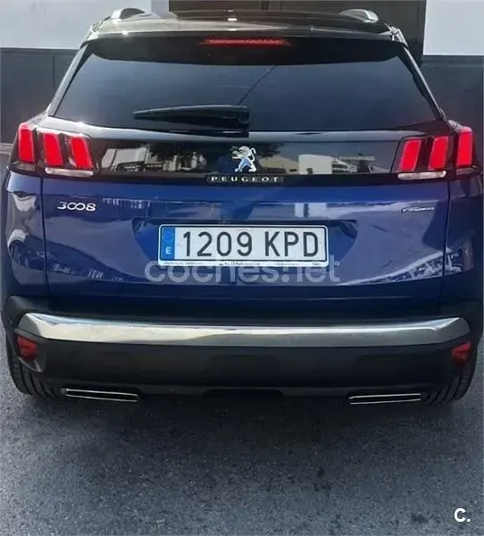 Usado Peugeot 3008 GT-line 120 CV (88 kW) 2018 Azul SUV