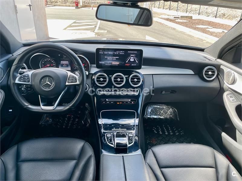 Usado Mercedes C220 AMG line 170 CV (125 kW) 2017 Azul Berlina