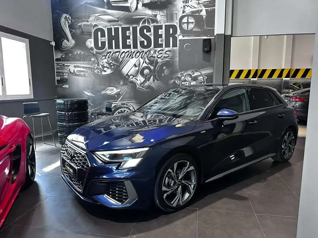 Usado Audi A3 Sportback S-Line 150 CV (110 kW) 2022 Azul Utilitario