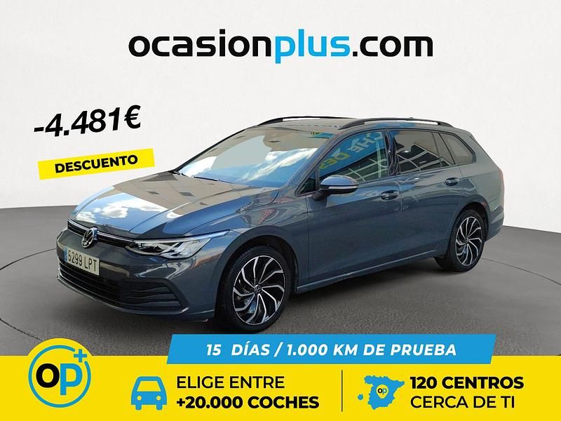 Gris Usado 2021 VW Golf VIII Life Familiar | 16.400 € (Buen precio) - Imagen 1/4