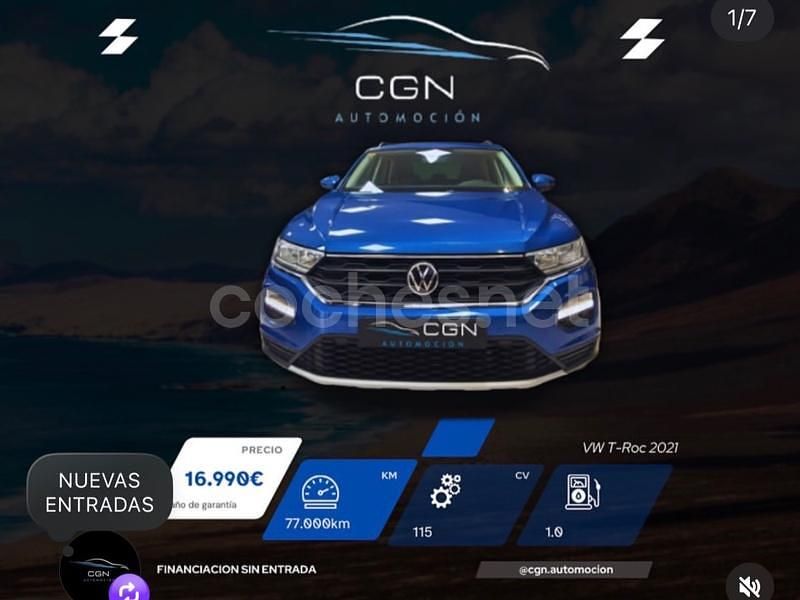 Negro Usado 2021 VW T-Roc Advance SUV | 16.990 € (Super precio) - Imagen 1/2