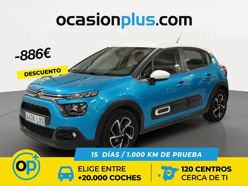 Azul Usado 2022 Citroën C3 Feel | 9750 € (Precio justo) - Imagen 1/4