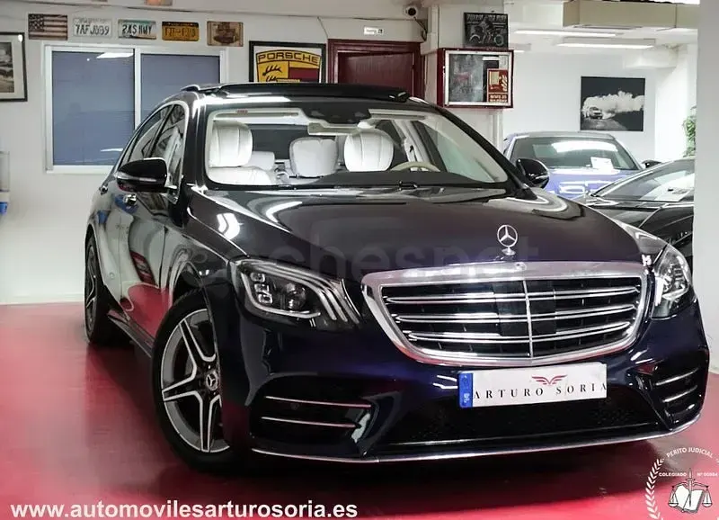 Usado Mercedes S350 286 CV (210 kW) 2018 Azul Berlina