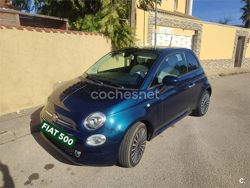 Usado Fiat 500 Lounge 69 CV (50 kW) 2018 Azul Berlina