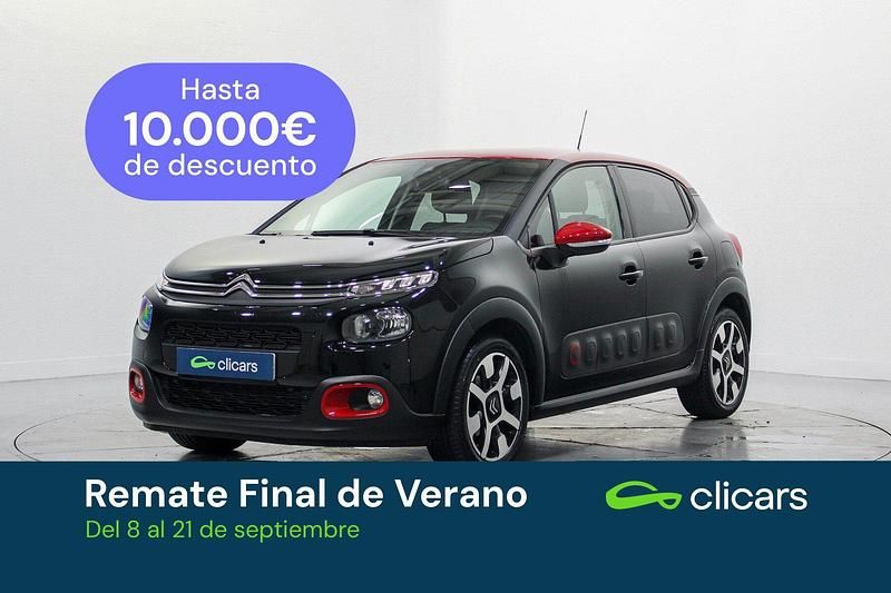 Negro Usado 2018 Citroën C3 PureTech Utilitario | 9590 € (Precio justo) - Imagen 1/4