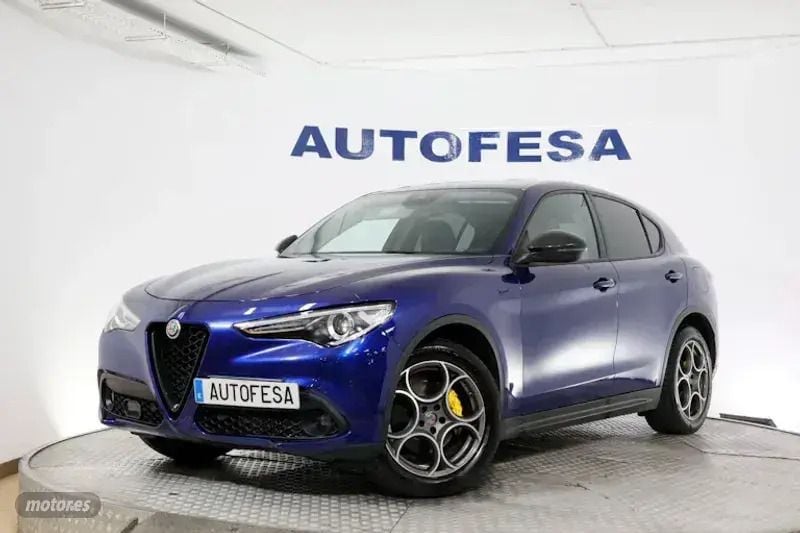Azul Usado 2021 Alfa Romeo Stelvio Sprint SUV | 25.450 € (Precio justo) - Imagen 1/4