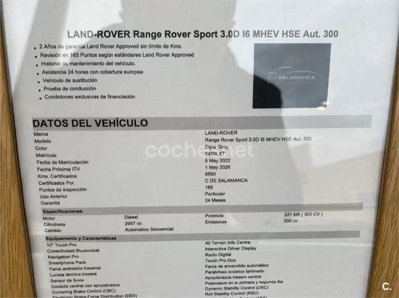 Gris / plata Usado 2022 Land Rover Range Rover Sport SE SUV | 71.000 € (Precio justo) - Imagen 1/4