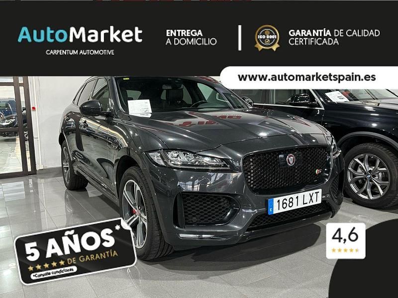 Usado Jaguar F-Pace R-Sport 300 CV (220 kW) 2018 Gris / plata SUV