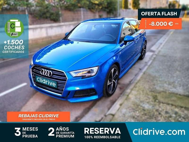 Azul Usado 2019 Audi A3 Sportback S-Line Utilitario | 25.490 € (Un poco caro) - Imagen 1/4