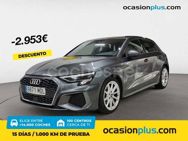 Gris / plata Usado 2023 Audi A3 Sportback e-tron S-Line Berlina | 32.490 € (Un poco caro) - Imagen 1/4