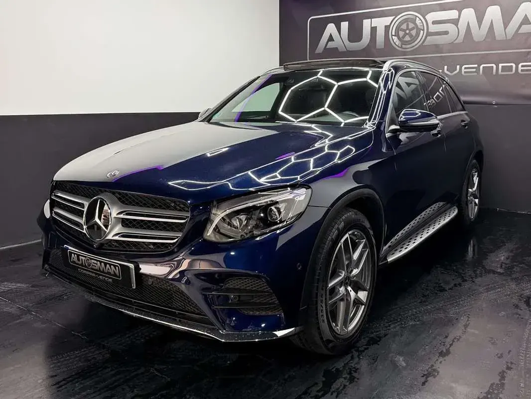 Usado Mercedes GLC250 204 CV (150 kW) 2018 Azul SUV