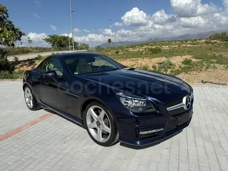 Usado Mercedes SLK200 184 CV (135 kW) 2012 Azul Descapotable