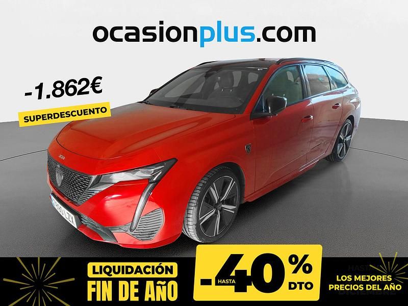 Rojo Usado 2022 Peugeot 308 GT Familiar | 20.490 € (Un poco caro) - Imagen 1/4