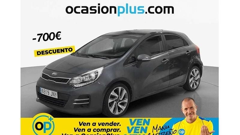 Usado Kia Rio 84 CV (61 kW) 2016 Negro Utilitario