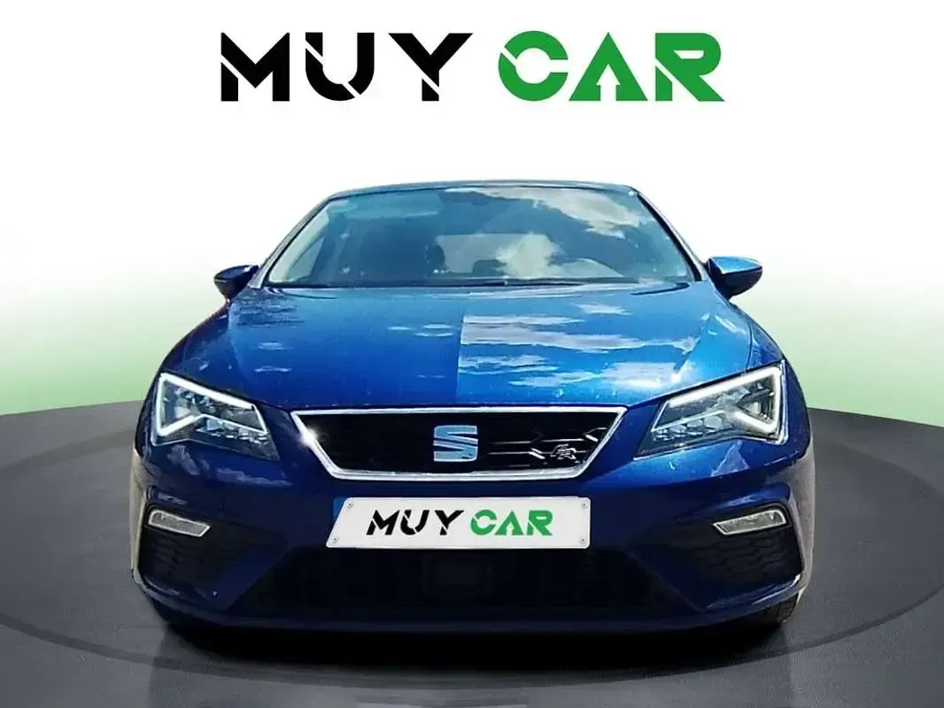 Usado Seat Leon FR 131 CV (96 kW) 2019 Azul Utilitario