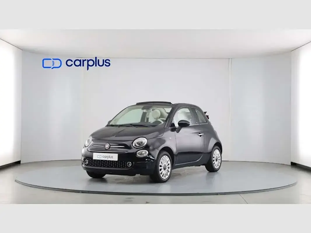Usado Fiat 500C Lounge 69 CV (50 kW) 2019 Negro Descapotable