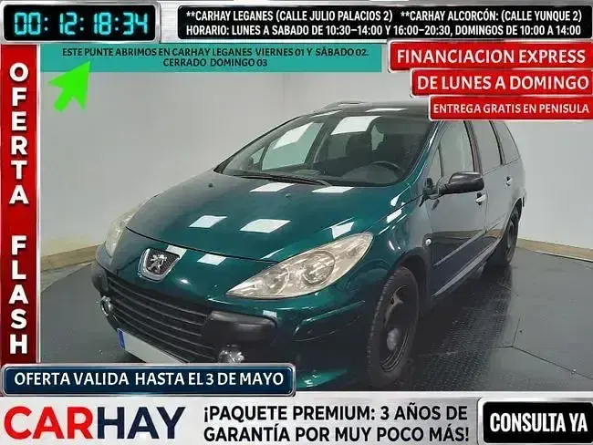 Usado Peugeot 307 110 HP (80 kW) 2005 Verde Citadino
