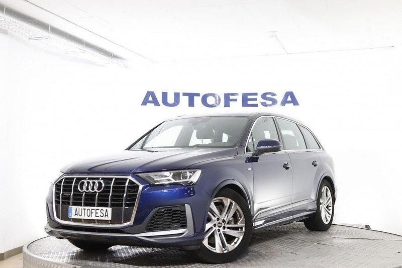 Azul Usado 2021 Audi Q7 S-Line SUV | 60.500 € (Un poco caro) - Imagen 1/4