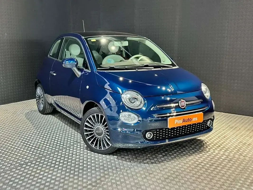 Usado Fiat 500 Lounge 69 CV (50 kW) 2018 Azul Utilitario